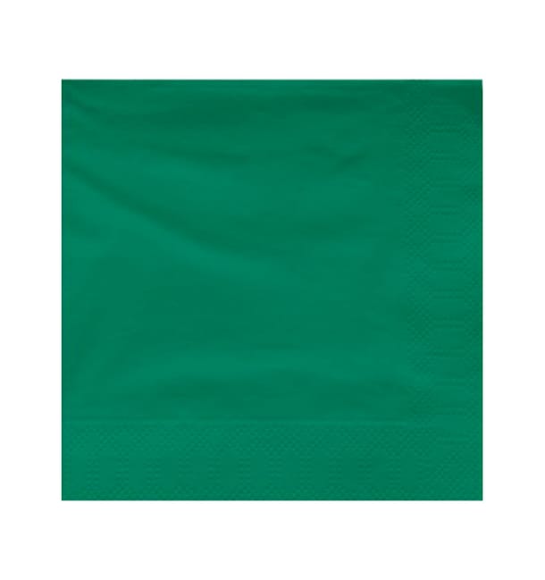 Servilleta de Papel Cenefa 25x25cm 2C Verde (3400 Uds)