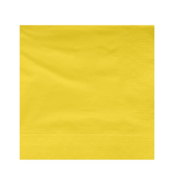 Servilleta de Papel Cenefa 25x25cm 2C Amarillo (3400 Uds) Servilleta de Papel Cenefa 25x25cm 2C Amarillo (3400 Uds)