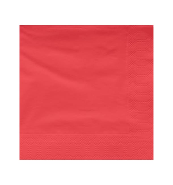 Servilleta Papel Cenefa Roja 40x40cm (50 Uds)