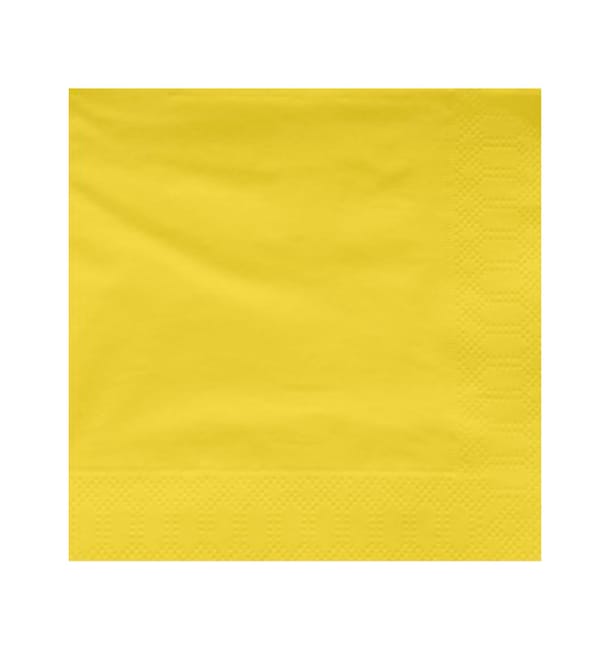 Servilleta Papel Cenefa Amarilla 40x40cm (50 Uds) Servilleta Papel Cenefa Amarilla 40x40cm (50 Uds)