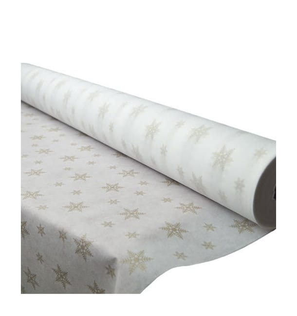 Mantel Rollo Novotex Blanco "Estrellas" 1,2x50m P40cm (1 Ud) Mantel Rollo Novotex Blanco "Estrellas" 1,2x50m P40cm (1 Ud)