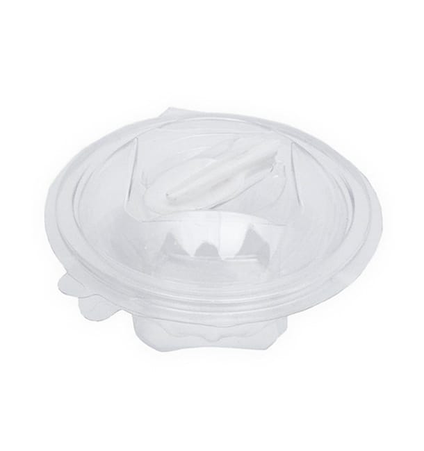 Bol Redondo Bisagra APET con Cuchara 250ml Ø120mm (60 Uds) Bol Redondo Bisagra APET con Cuchara 250ml Ø120mm (60 Uds)