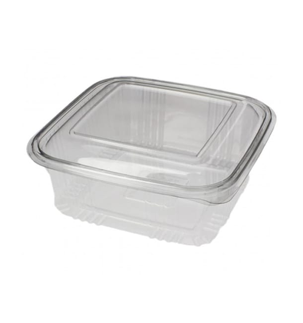 Tarrina Cuadrada Tapa Bisagra PET 750ml (600 Uds) Tarrina Cuadrada Tapa Bisagra PET 750ml (600 Uds)