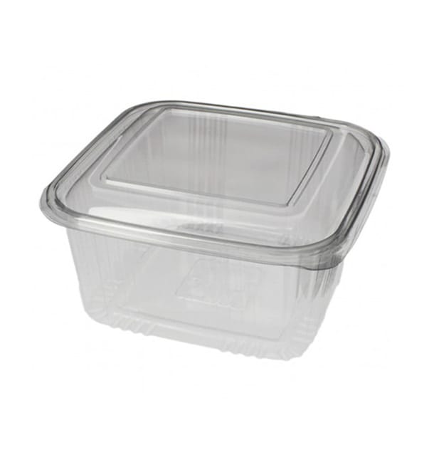 Tarrina Cuadrada Tapa Bisagra PET 1000ml (600 Uds) Tarrina Cuadrada Tapa Bisagra PET 1000ml (600 Uds)
