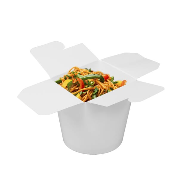 Envase de Comida para Llevar Blanco 529ml (50 Uds) Envase de Comida para Llevar Blanco 529ml (50 Uds)