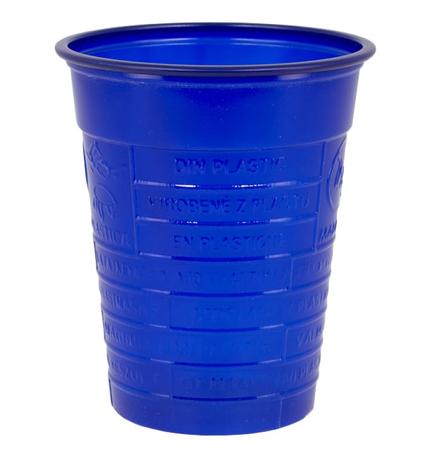 Vaso de Plastico PS Azul Oscuro 200ml Ø7cm (1500 Uds)
