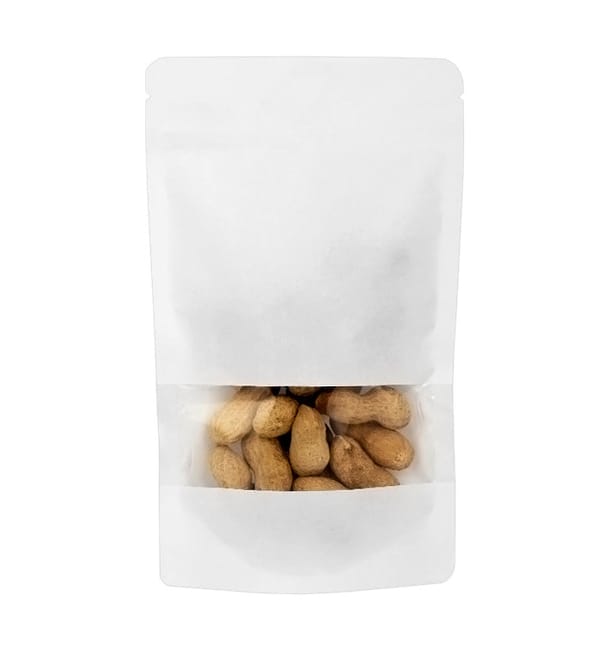 Bolsa Doypack Autocierre Zip y Ventana Blanco 12+6x20cm (50 Uds) Bolsa Doypack Autocierre Zip y Ventana Blanco 12+6x20cm (50 Uds)