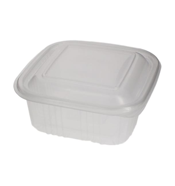 Tarrina Cuadrada Tapa Bisagra PP 500ml (50 Uds) Tarrina Cuadrada Tapa Bisagra PP 500ml (50 Uds)