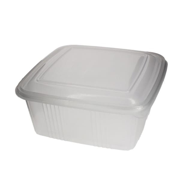 Tarrina Cuadrada Tapa Bisagra PP 2000ml (200 Uds) Tarrina Cuadrada Tapa Bisagra PP 2000ml (200 Uds)