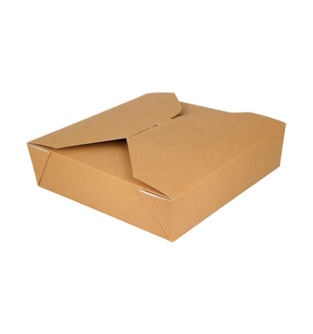 Caja Carton Americana Natural 21,7x21,7x6cm 2910ml (140 Uds) Caja Carton Americana Natural 21,7x21,7x6cm 2910ml (140 Uds)