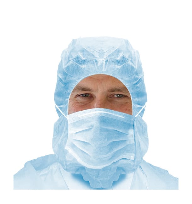 Gorro Integral con Mascarilla de 3 Capas Azul (100 Uds) Gorro Integral con Mascarilla de 3 Capas Azul (100 Uds)