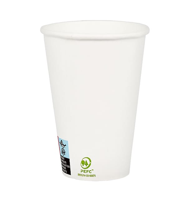Vaso Cartón 12Oz/385ml Blanco Ø9,0cm (50 Uds) Vaso Cartón 12Oz/385ml Blanco Ø9,0cm (50 Uds)