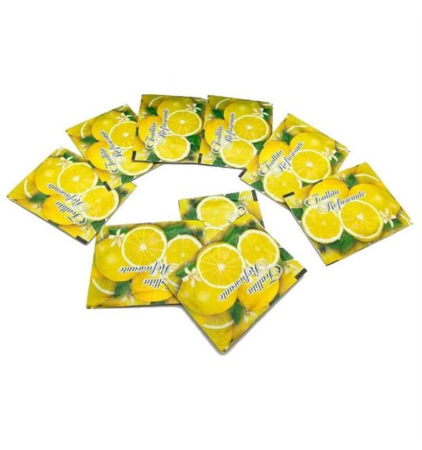 Toallitas Refrescantes Limón motivo "Limones" (100 Uds)