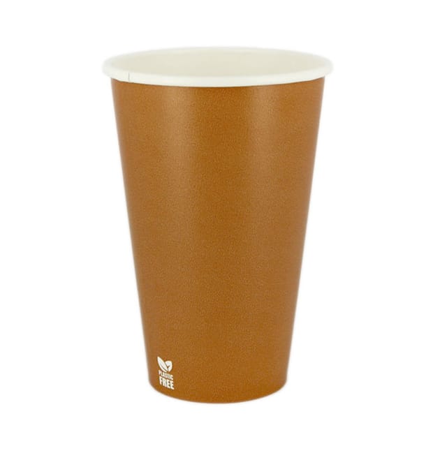 Vaso Cartón Plastic Free 12 Oz/360ml "Caramelo" Ø8cm (1.000 Uds) Vaso Cartón Plastic Free 12 Oz/360ml "Caramelo" Ø8cm (1.000 Uds)