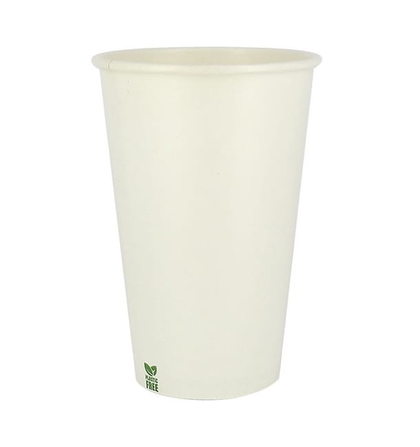 Vaso Cartón Plastic Free 16 Oz/480ml Blanco Ø9cm (50 Uds) Vaso Cartón Plastic Free 16 Oz/480ml Blanco Ø9cm (50 Uds)