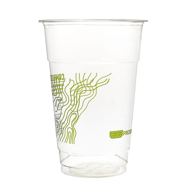 Vaso Almidón de Maíz PLA "Green Stripe" 295ml (50 Uds) Vaso Almidón de Maíz PLA "Green Stripe" 295ml (50 Uds)