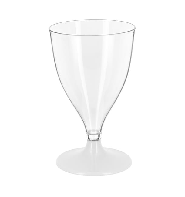 Copa Reutilizable PS Agua/Vino Pie Blanco 200ml 2P (6 Uds) Copa Reutilizable PS Agua/Vino Pie Blanco 200ml 2P (6 Uds)