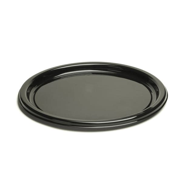 Plato de Plastico Redondo Negro 18 cm (25 Uds) Plato de Plastico Redondo Negro 18 cm (25 Uds)
