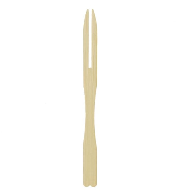 Mini Tenedor de Bambu Degustación 90mm (200 Uds)