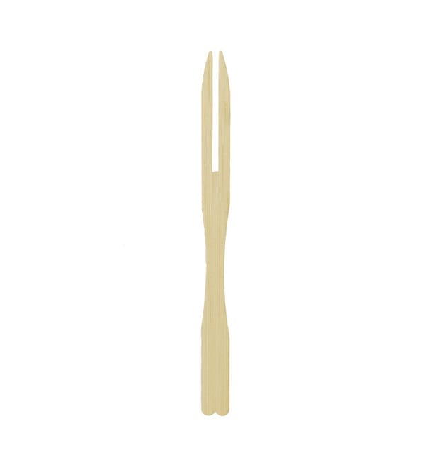 Mini Tenedor de Bambu Degustación 90mm (200 Uds) Mini Tenedor de Bambu Degustación 90mm (200 Uds)
