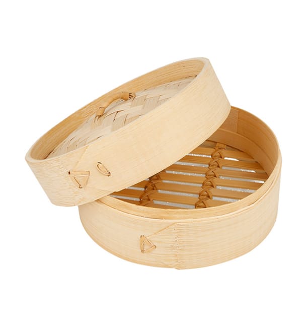 Vaporera de Bambú con Tapa Ø15x8cm (1 Ud) Vaporera de Bambú con Tapa Ø15x8cm (1 Ud)