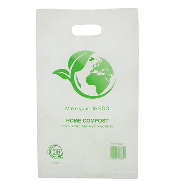 Bolsa Plastico Troquelada Bio Home Compost 20x33cm (100 Uds)
