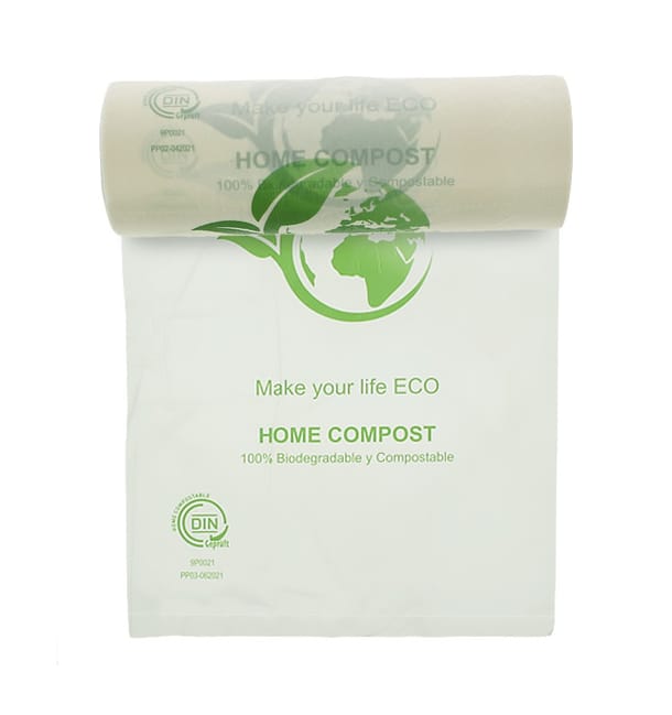 Bolsas compostables con cierre zip 40 μm