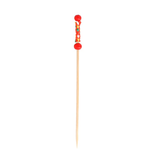 Pinchos de Bambú Decorados Rojo 120mm (10000 Uds) Pinchos de Bambú Decorados Rojo 120mm (10000 Uds)
