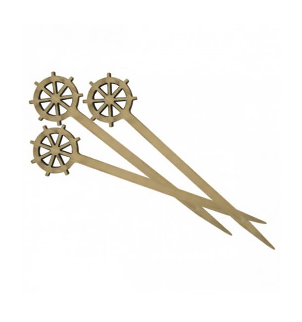 Pinchos de Bambu Decorados Timón 90 mm (10000 Uds) Pinchos de Bambu Decorados Timón 90 mm (10000 Uds)