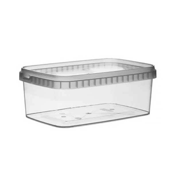 Envase Plástico y Tapa Inviolable 1200ml 192x126mm (13 Uds)