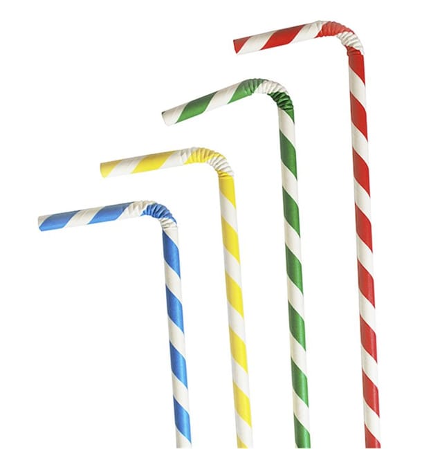 Pajita Flexible Papel Surtido Ø6mm 23cm (6000 Uds) Pajita Flexible Papel Surtido Ø6mm 23cm (6000 Uds)