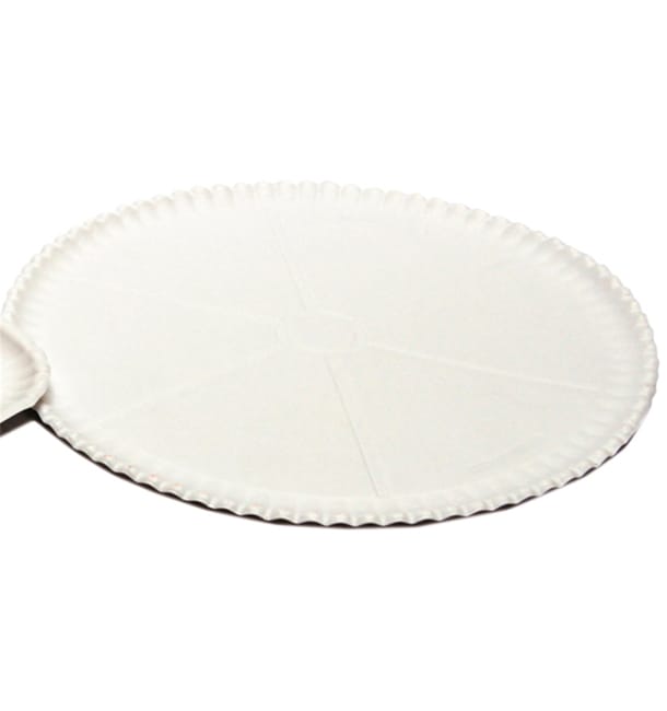Plato para Pizza de Carton blanco Ø33cm (200 Uds)