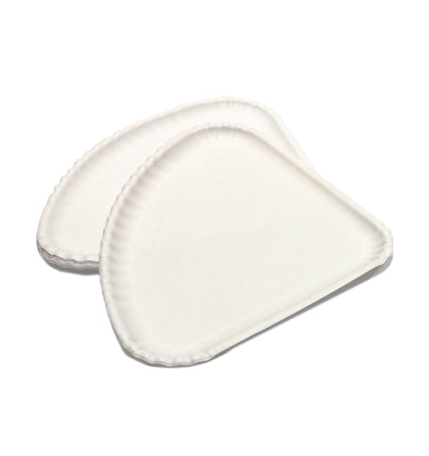 Plato de Cartón Blanco Triangular 1/4 30x21 (500 Uds) Plato de Cartón Blanco Triangular 1/4 30x21 (500 Uds)