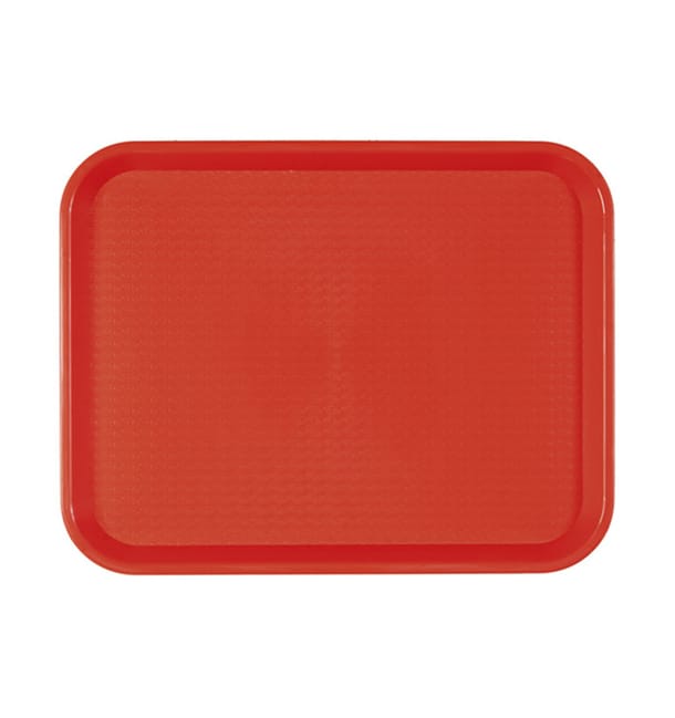 Bandeja de Plastico Fast Food Roja 35,5x45,3cm (1 Ud) Bandeja de Plastico Fast Food Roja 35,5x45,3cm (1 Ud)