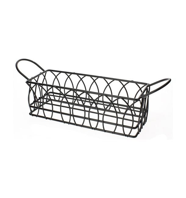 Cesta Rectangular de Acero Negro 210x80x70mm (1 Ud) Cesta Rectangular de Acero Negro 210x80x70mm (1 Ud)