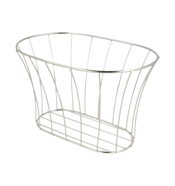 Cesta Ovalado de Acero Plata 210x127x127 (1 Ud) Cesta Ovalado de Acero Plata 210x127x127 (1 Ud)