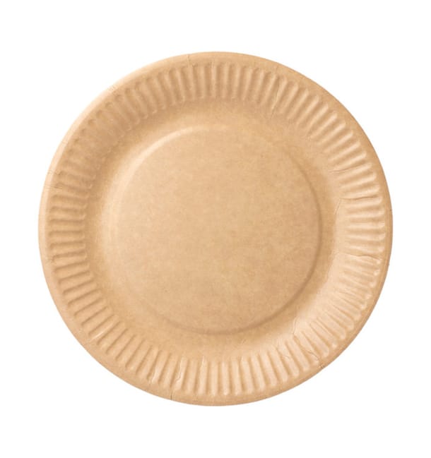 Plato de Papel Biocated Natural Relieve Ø18cm (20 Uds) Plato de Papel Biocated Natural Relieve Ø18cm (20 Uds)