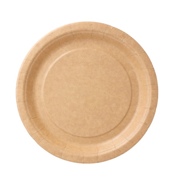 Plato de Papel Biocated Natural Ø18cm (20 Uds) Plato de Papel Biocated Natural Ø18cm (20 Uds)