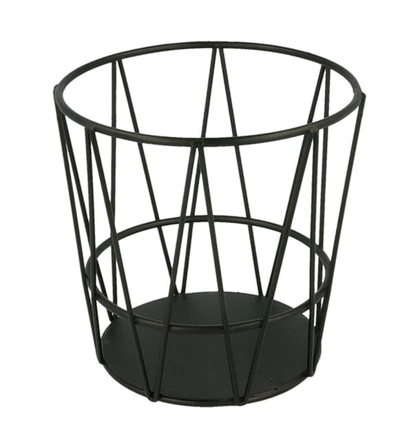 Cesta Redonda de Acero Negro Ø115x115mm (24 Uds) Cesta Redonda de Acero Negro Ø115x115mm (24 Uds)