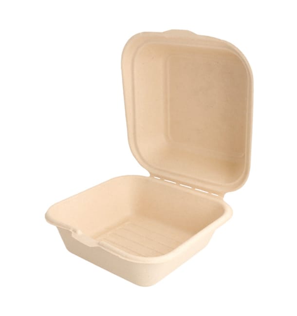 Envase Hamburguesa Caña de Azúcar 152x152x84mm (600 Uds) Envase Hamburguesa Caña de Azúcar 152x152x84mm (600 Uds)