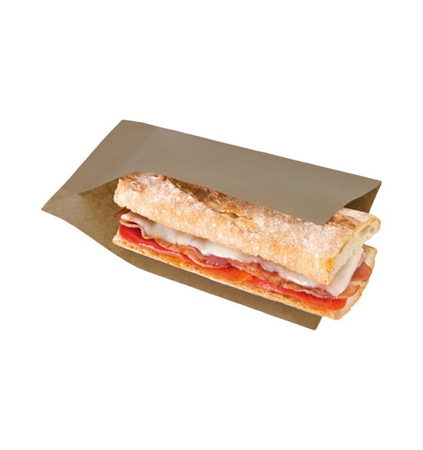 Bolsa Antigrasa Abierta 25x13/10cm Natural (100 Uds) Bolsa Antigrasa Abierta 25x13/10cm Natural (100 Uds)
