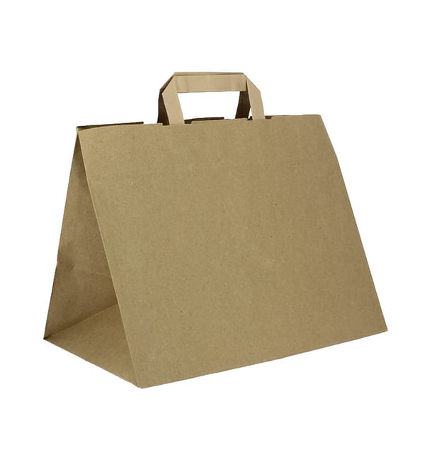 Bolsas de Papel Asa Plana Kraft 80g/m² 32+21x26cm (250 Uds) Bolsas de Papel Asa Plana Kraft 80g/m² 32+21x26cm (250 Uds)