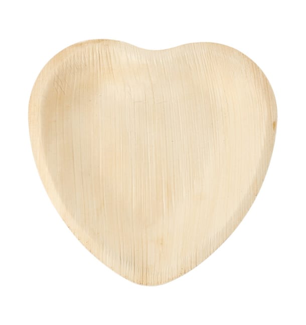 Plato Corazón Hoja de Palma 16,5x16,5x2,5cm (200 Uds) Plato Corazón Hoja de Palma 16,5x16,5x2,5cm (200 Uds)