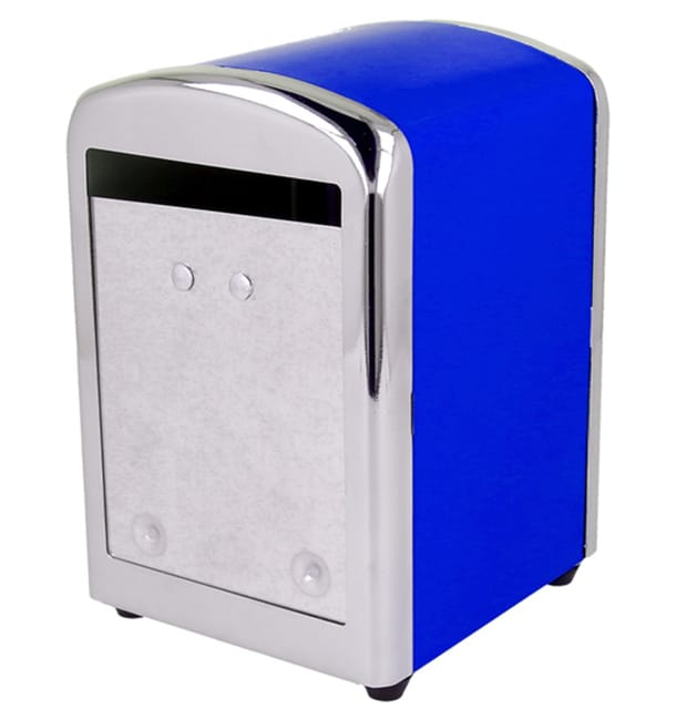 Dispensador Miniservis de Acero Azul 10,5x9,7x14cm (1 Uds)
