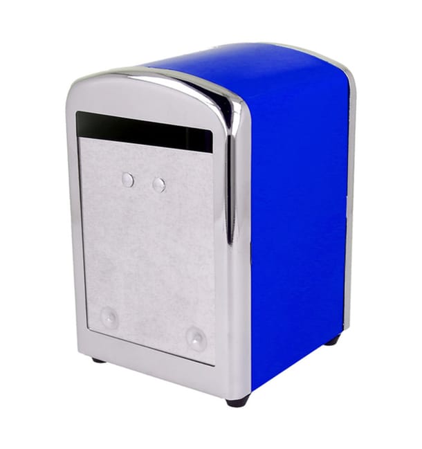Dispensador Miniservis de Acero Azul 10,5x9,7x14cm (1 Uds) Dispensador Miniservis de Acero Azul 10,5x9,7x14cm (1 Uds)