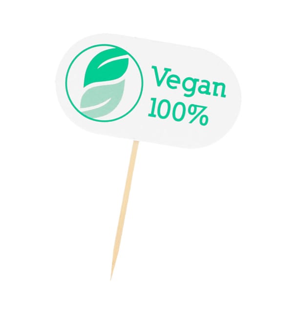 Palillo Marcador Vegan 8 cm (100 Uds) Palillo Marcador Vegan 8 cm (100 Uds)
