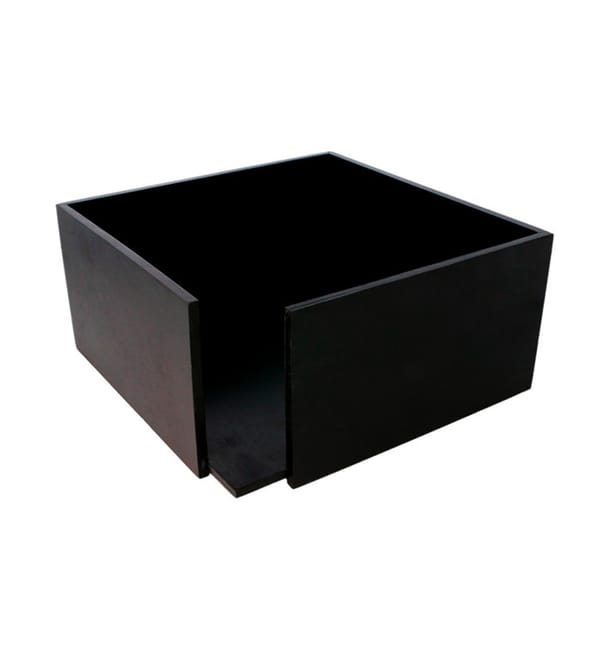 Porta Sevilletas de Bambú Negro 21x21x10cm (12 Ud) Porta Sevilletas de Bambú Negro 21x21x10cm (12 Ud)