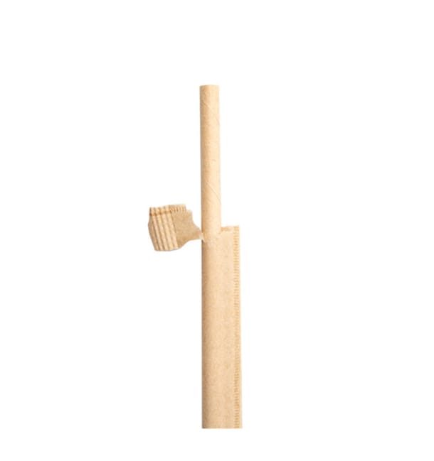 Pajita Recta Papel Natural Enfundada Kraft Ø6mm 21cm (3000 Uds) Pajita Recta Papel Natural Enfundada Kraft Ø6mm 21cm (3000 Uds)