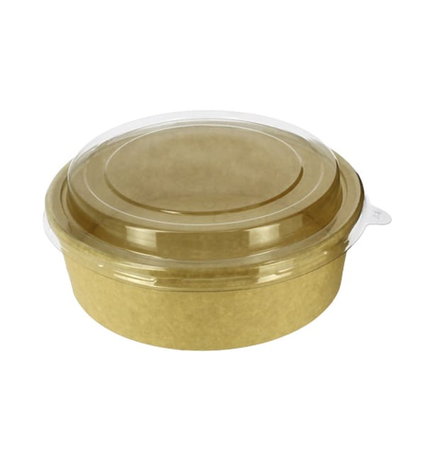 Tarrina Cartón Kraft-Kraft + Tapa RPET 33Oz/1000ml (100 Uds) Tarrina Cartón Kraft-Kraft + Tapa RPET 33Oz/1000ml (100 Uds)