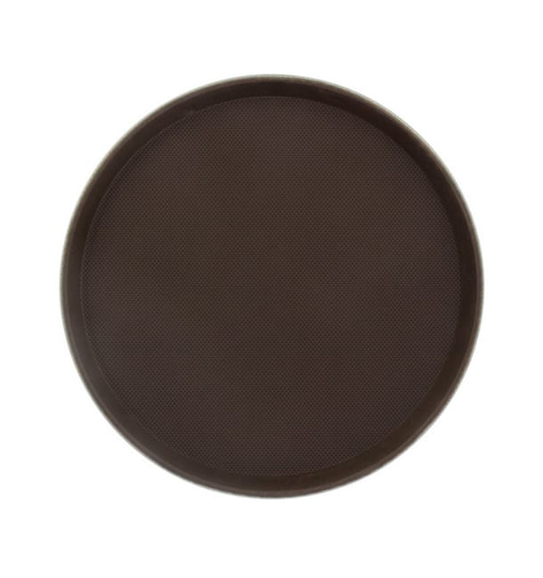 Bandeja PP Redonda Antideslizante Marrón Ø35,5cm (1 Ud) Bandeja PP Redonda Antideslizante Marrón Ø35,5cm (1 Ud)